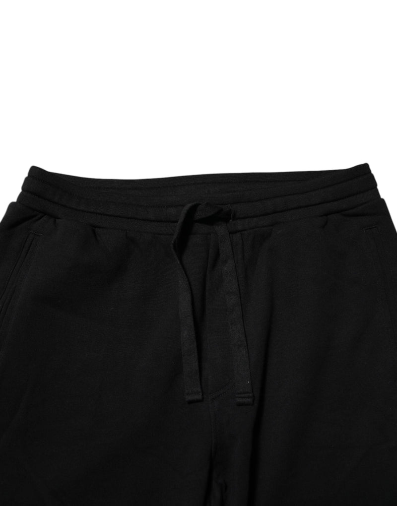 Black Cotton Crown Jogger Sweatpants Pants Dolce & Gabbana