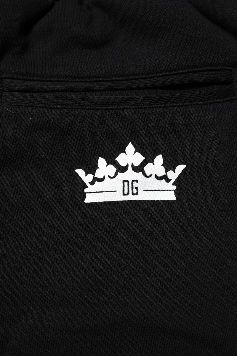 Black Cotton Crown Jogger Sweatpants Pants Dolce & Gabbana