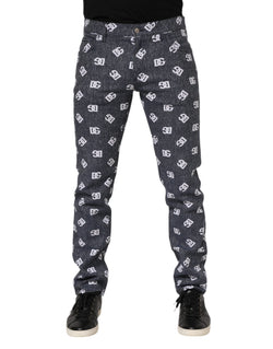 Dark Gray Logo Cotton Skinny Slim Denim Jeans Dolce & Gabbana