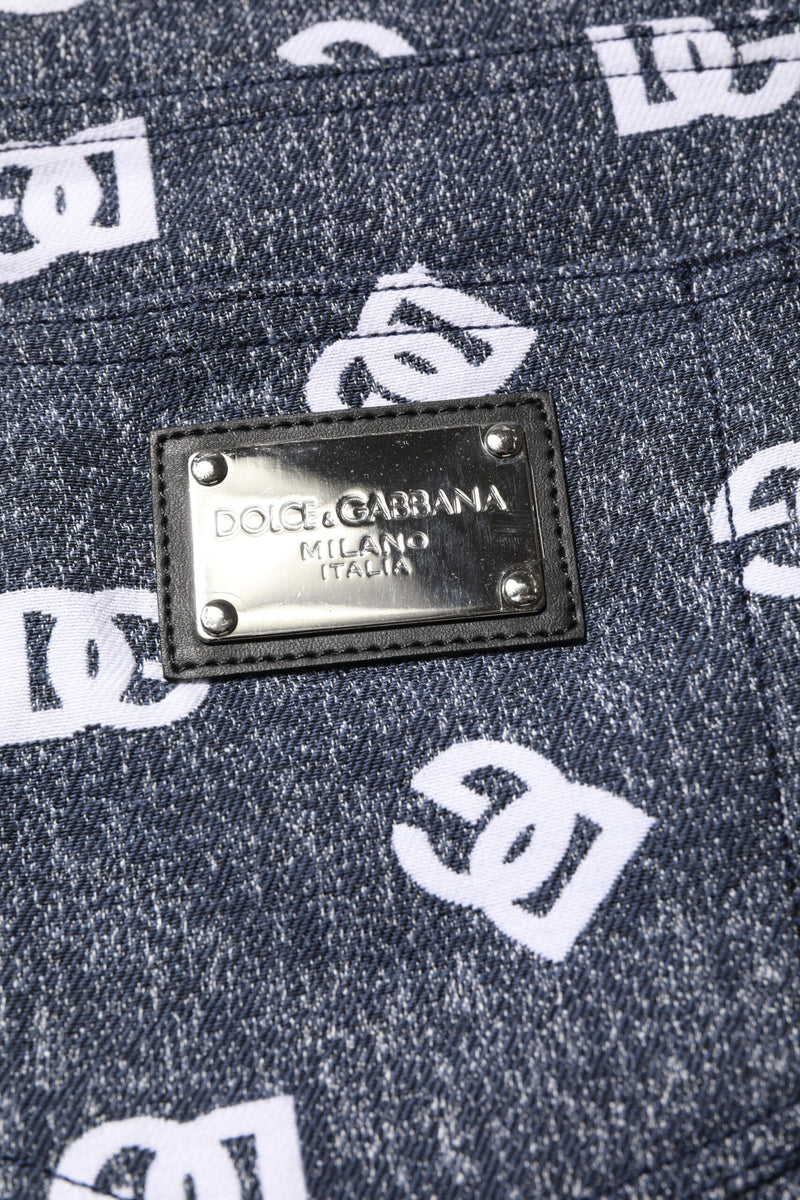 Dark Gray Logo Cotton Skinny Slim Denim Jeans Dolce & Gabbana