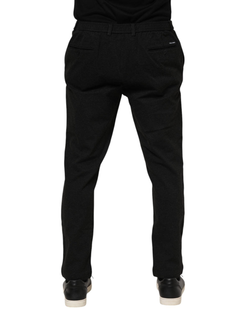 Dark Gray Viscose Dress Men Pants Dolce & Gabbana