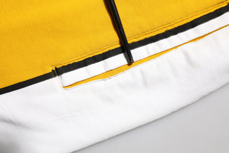 Yellow Print Cotton Drawstring Jogger Pants Dolce & Gabbana