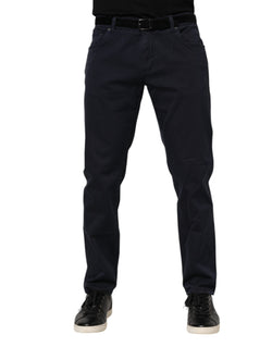 Blue Cotton Tapered Denim Jeans Dolce & Gabbana
