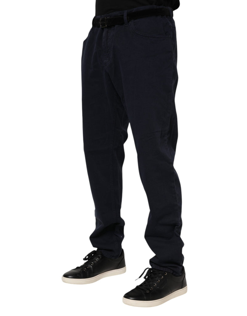 Black Cotton Tapered Denim Jeans Dolce & Gabbana