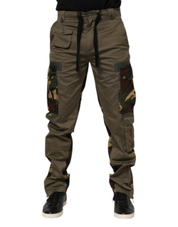 Brown Cotton Camouflage Cargo Pants Dolce & Gabbana