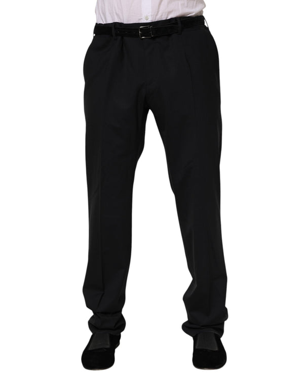 Black Wool Formal Dress Pants Dolce & Gabbana