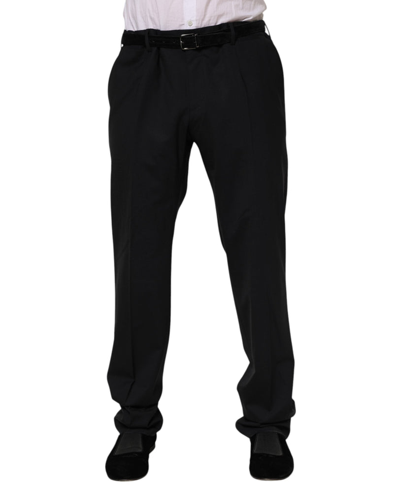 Black Wool Formal Dress Pants Dolce & Gabbana
