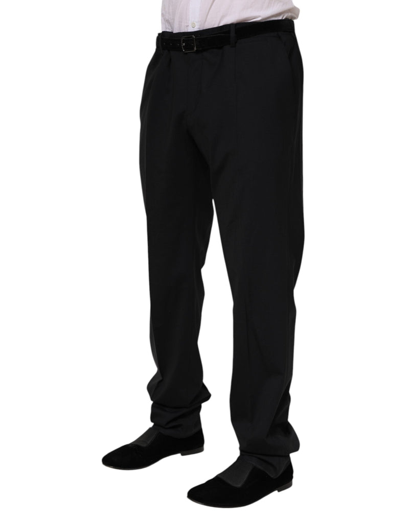 Black Wool Formal Dress Pants Dolce & Gabbana