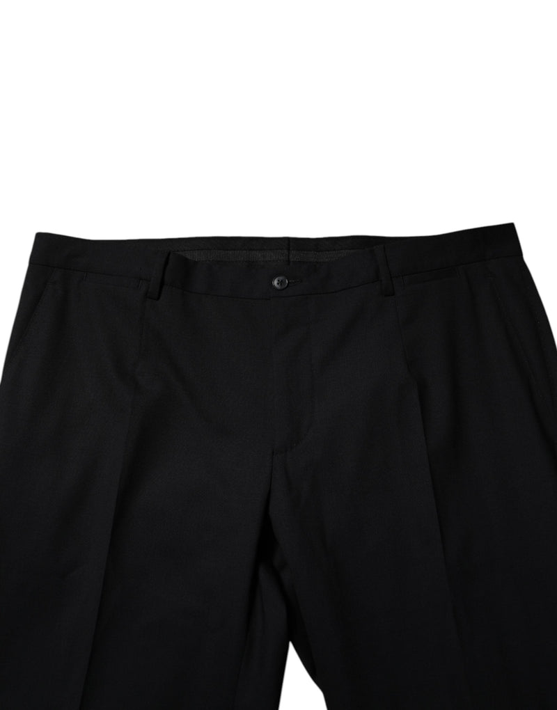 Black Wool Formal Dress Pants Dolce & Gabbana