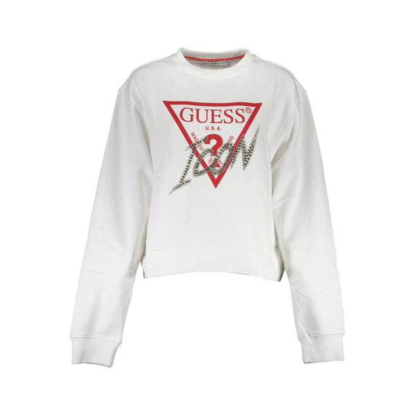 White Cotton Sweater Guess Jeans