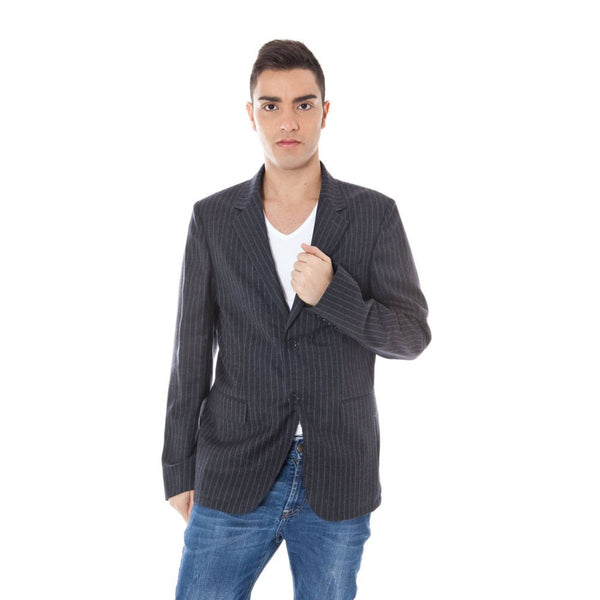 Gray Wool Jacket Calvin Klein