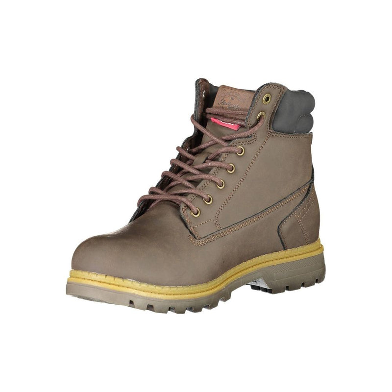 Brown Polyester Boot Carrera