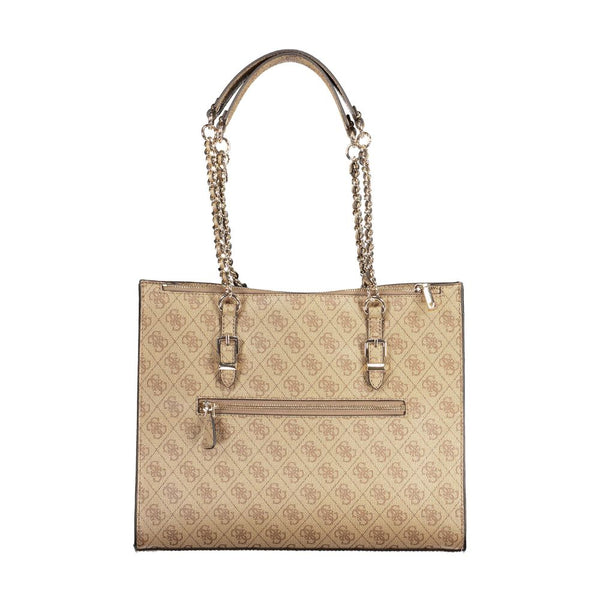 Beige Polyethylene Handbag Guess Jeans