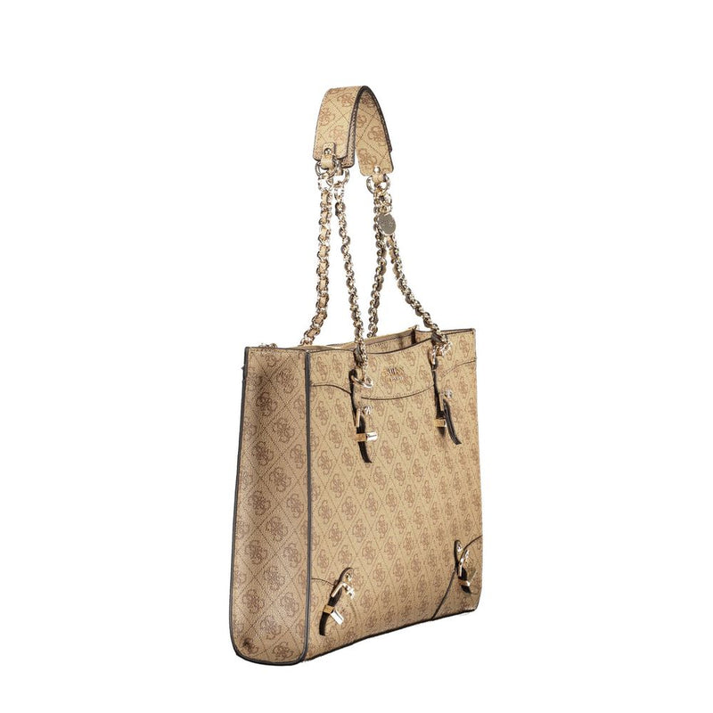 Beige Polyethylene Handbag Guess Jeans
