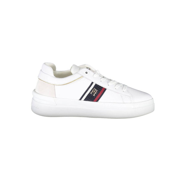 White Polyester Sneaker Tommy Hilfiger