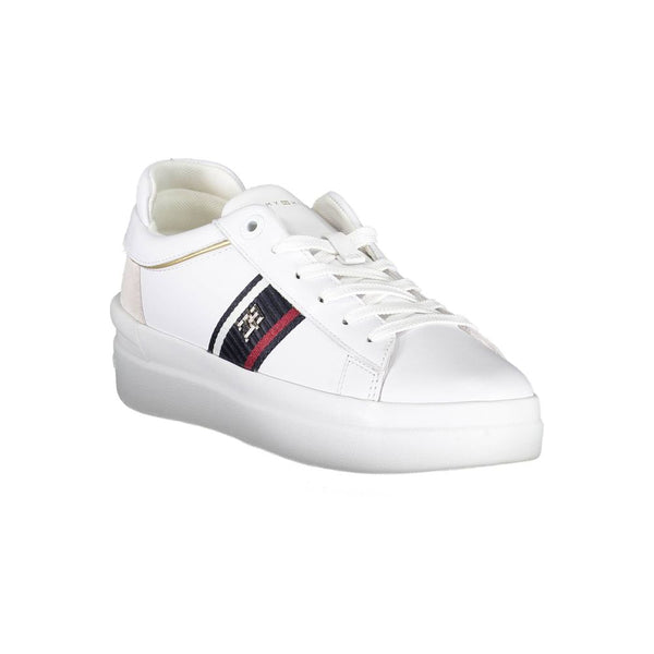 White Polyester Sneaker Tommy Hilfiger