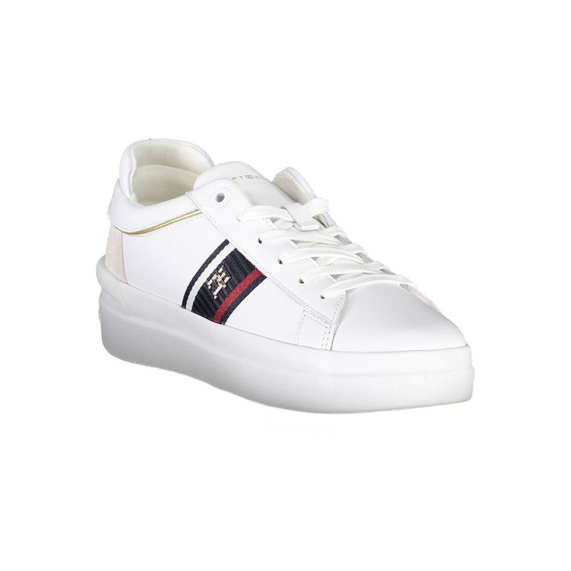 White Polyester Sneaker Tommy Hilfiger