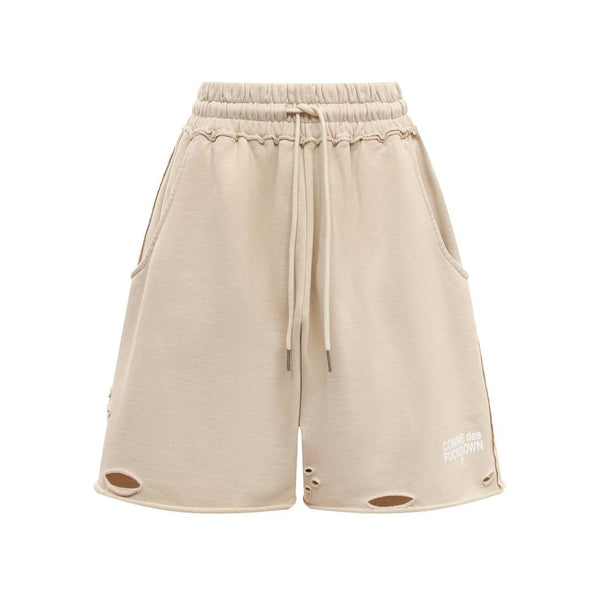 Beige Cotton Short Comme Des Fuckdown