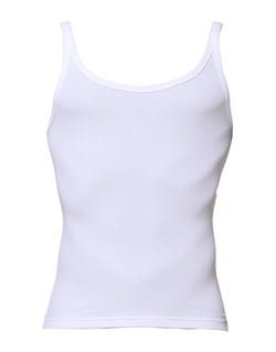 White Sleeveless Round Neck Men Tank T-shirt Dolce & Gabbana