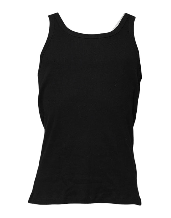Black Cotton Sleeveless Underwear Tank T-shirt Dolce & Gabbana