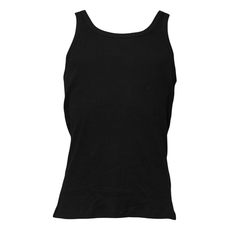 Black Cotton Sleeveless Underwear Tank T-shirt Dolce & Gabbana