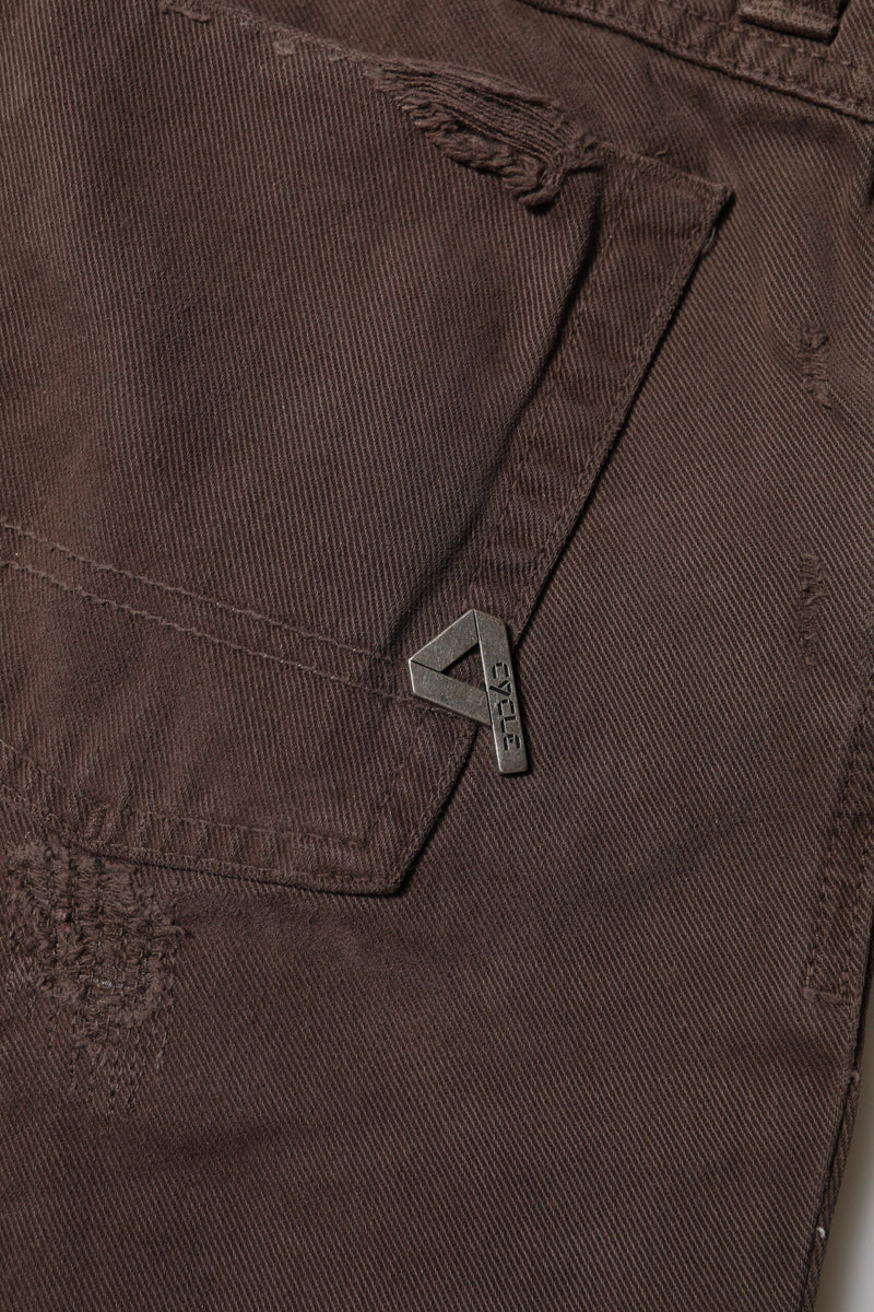 Brown Cotton Low Waist Skinny Casual Jeans CYCLE