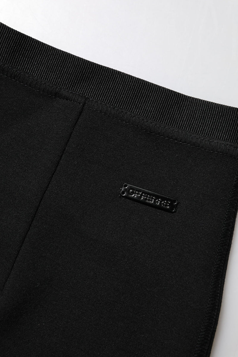 Black Polyester Pencil Cut Knee Length Skirt GF Ferre