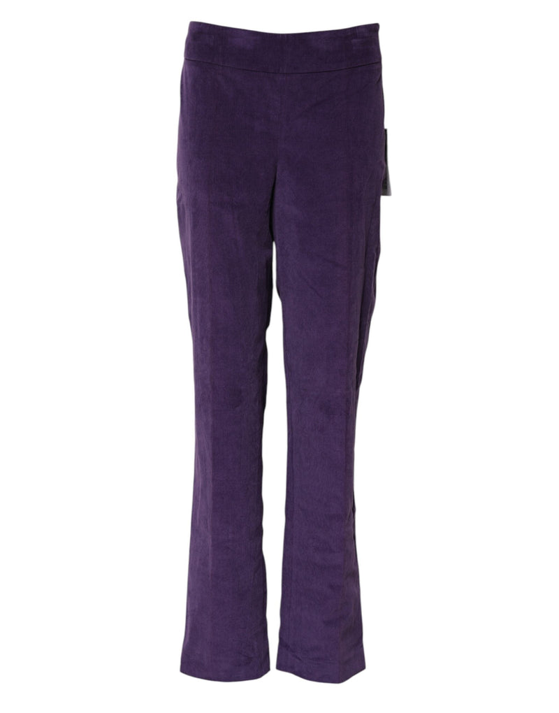 Purple High Waisted Flared Pants BENCIVENGA