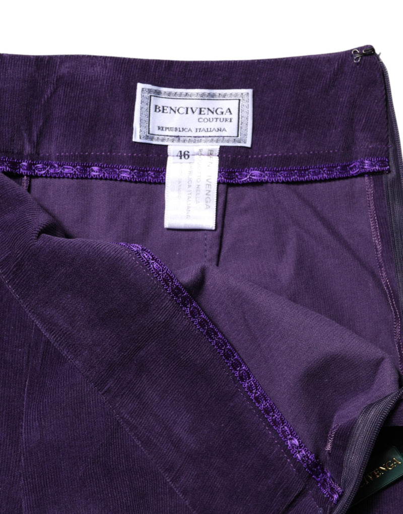 Purple High Waisted Flared Pants BENCIVENGA