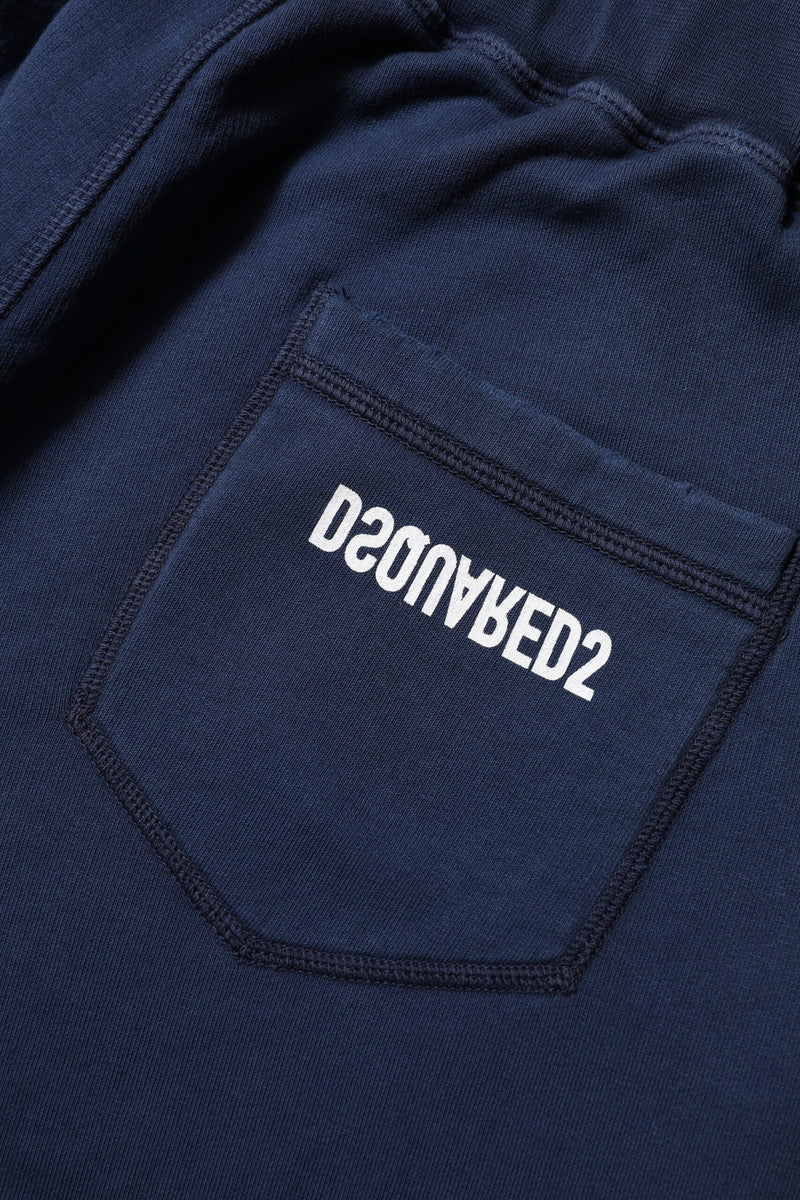 Blue Cotton Mid Waisted Jogger Pants Dsquared²