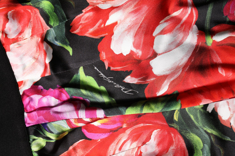 Multicolor Floral Legging Stretch Waist Pants Dolce & Gabbana