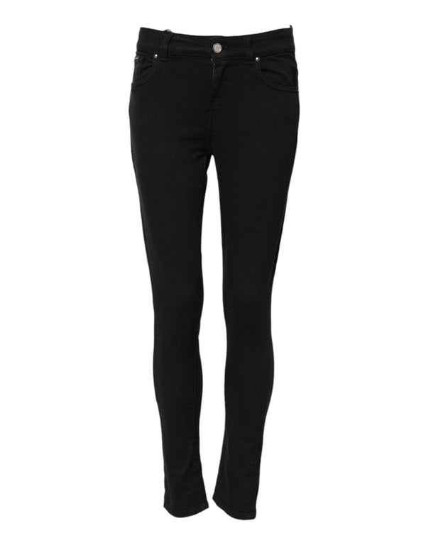 Black Cotton Stretch Slim Fit Denim Jeans Dolce & Gabbana