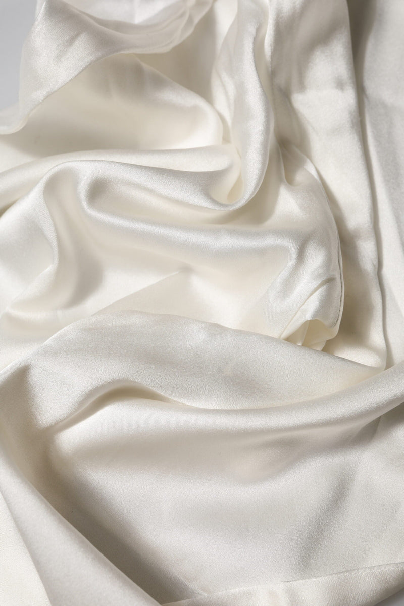 Ivory Silk Tapered High Waist Pants Dolce & Gabbana