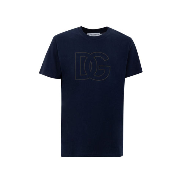 Blue Cotton T-Shirt Dolce & Gabbana