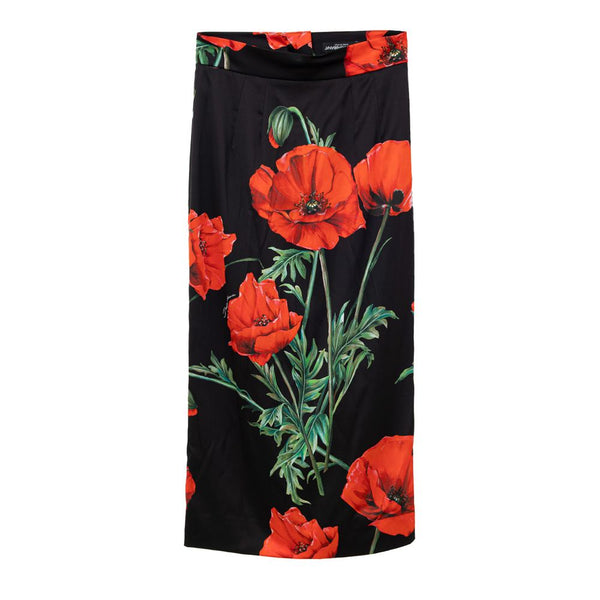 Bicolor Silk Skirt Dolce & Gabbana