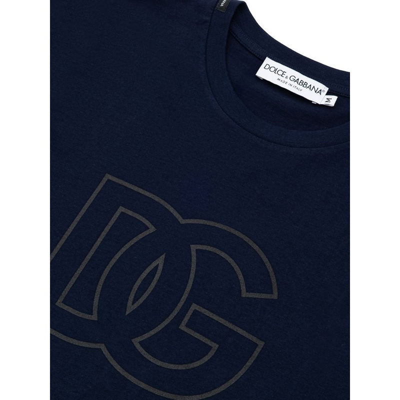 Blue Cotton T-Shirt Dolce & Gabbana
