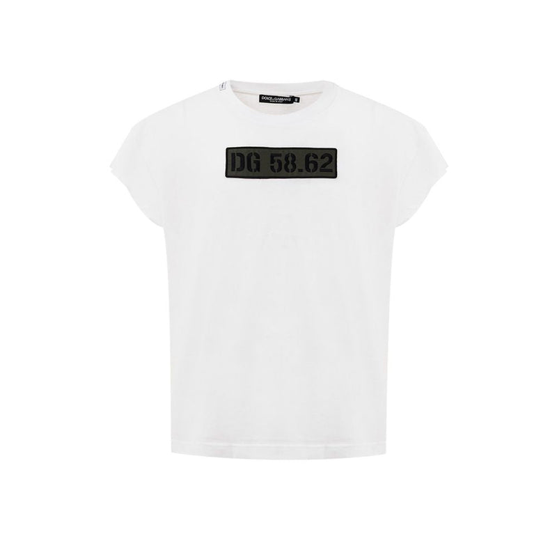 White Cotton T-Shirt Dolce & Gabbana