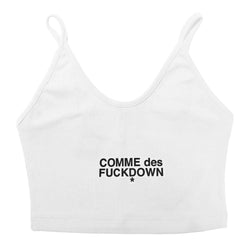 White Cotton Tops & T-Shirt Comme Des Fuckdown