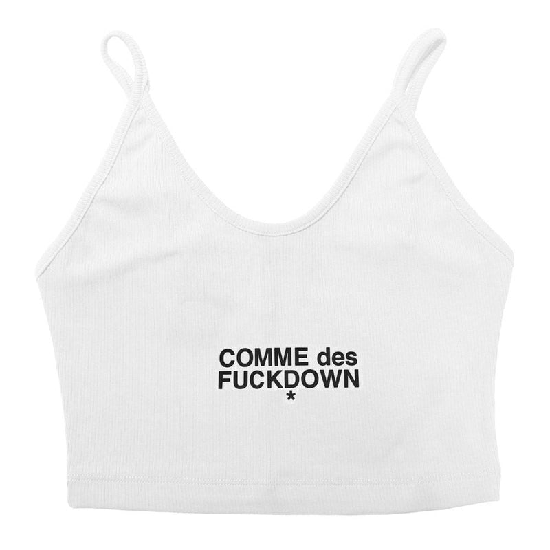 White Cotton Tops & T-Shirt Comme Des Fuckdown