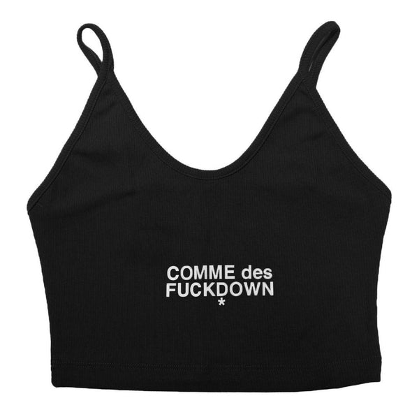 Black Cotton Tops & T-Shirt Comme Des Fuckdown