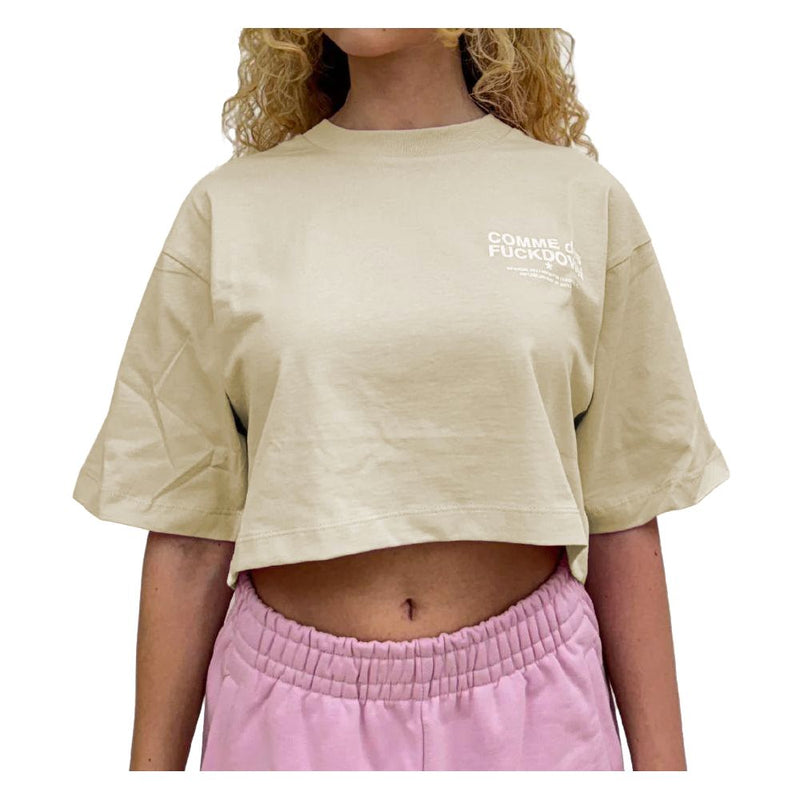 Beige Cotton Tops & T-Shirt Comme Des Fuckdown