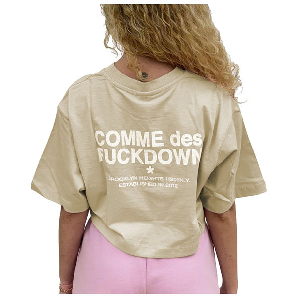 Beige Cotton Tops & T-Shirt Comme Des Fuckdown