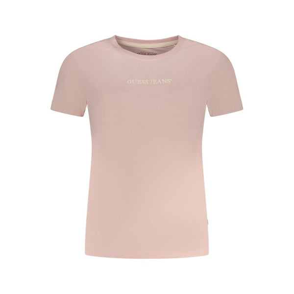 Pink Cotton Tops & T-Shirt Guess Jeans