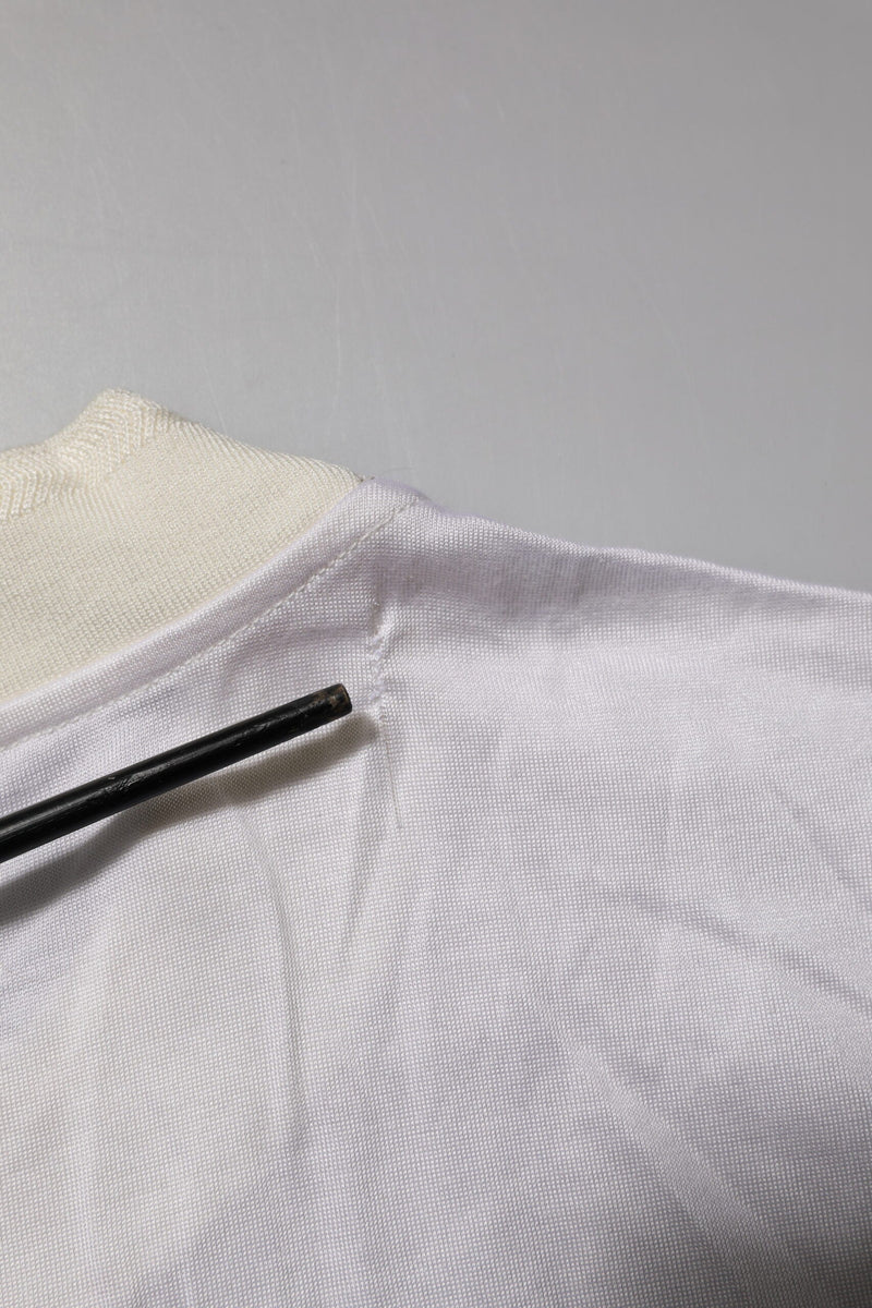 White Silk Crew Neck Long Sleeves T-shirt Dolce & Gabbana