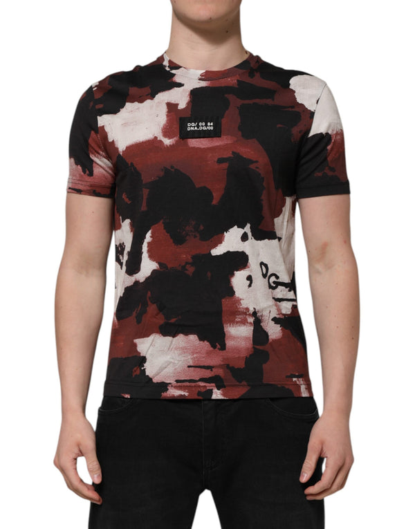 Multicolor Camouflage Men Crew Neck T-shirt Dolce & Gabbana