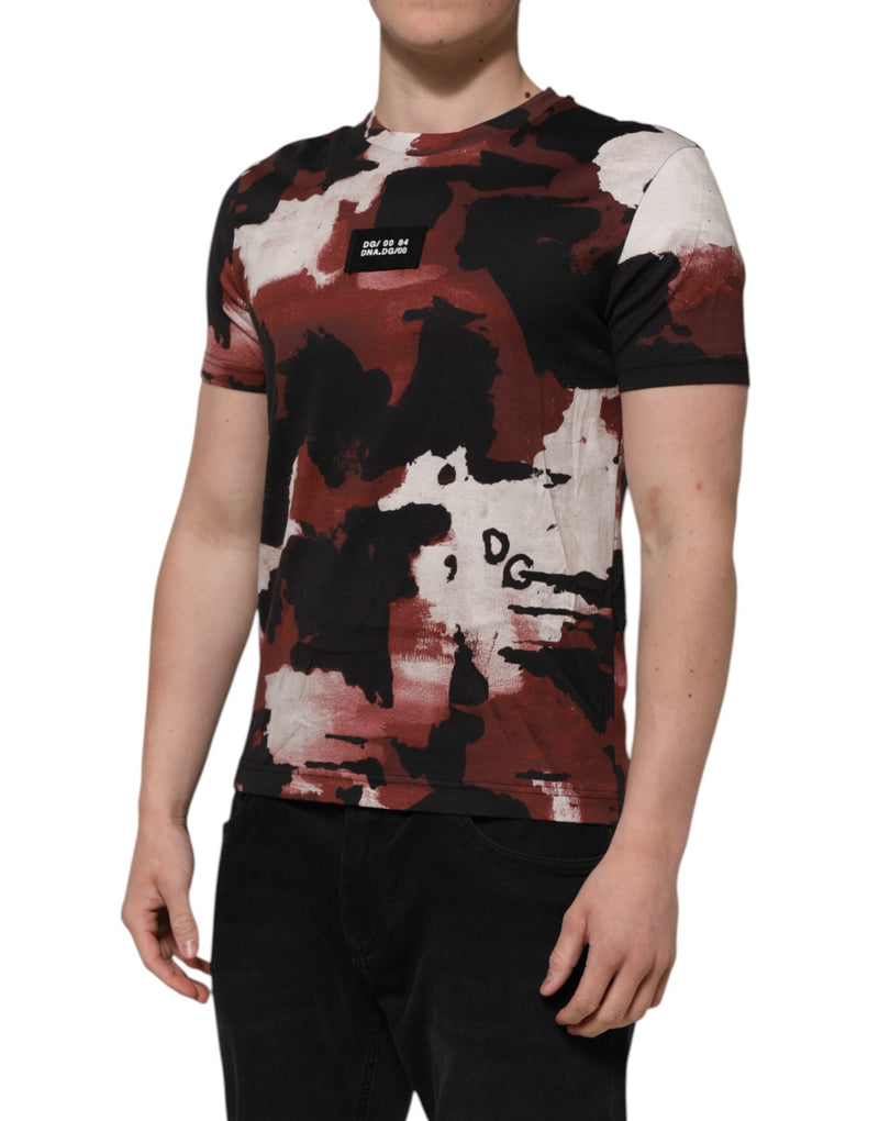 Multicolor Camouflage Men Crew Neck T-shirt Dolce & Gabbana