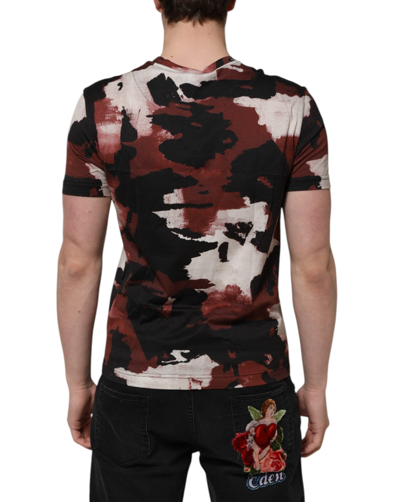 Multicolor Camouflage Men Crew Neck T-shirt Dolce & Gabbana
