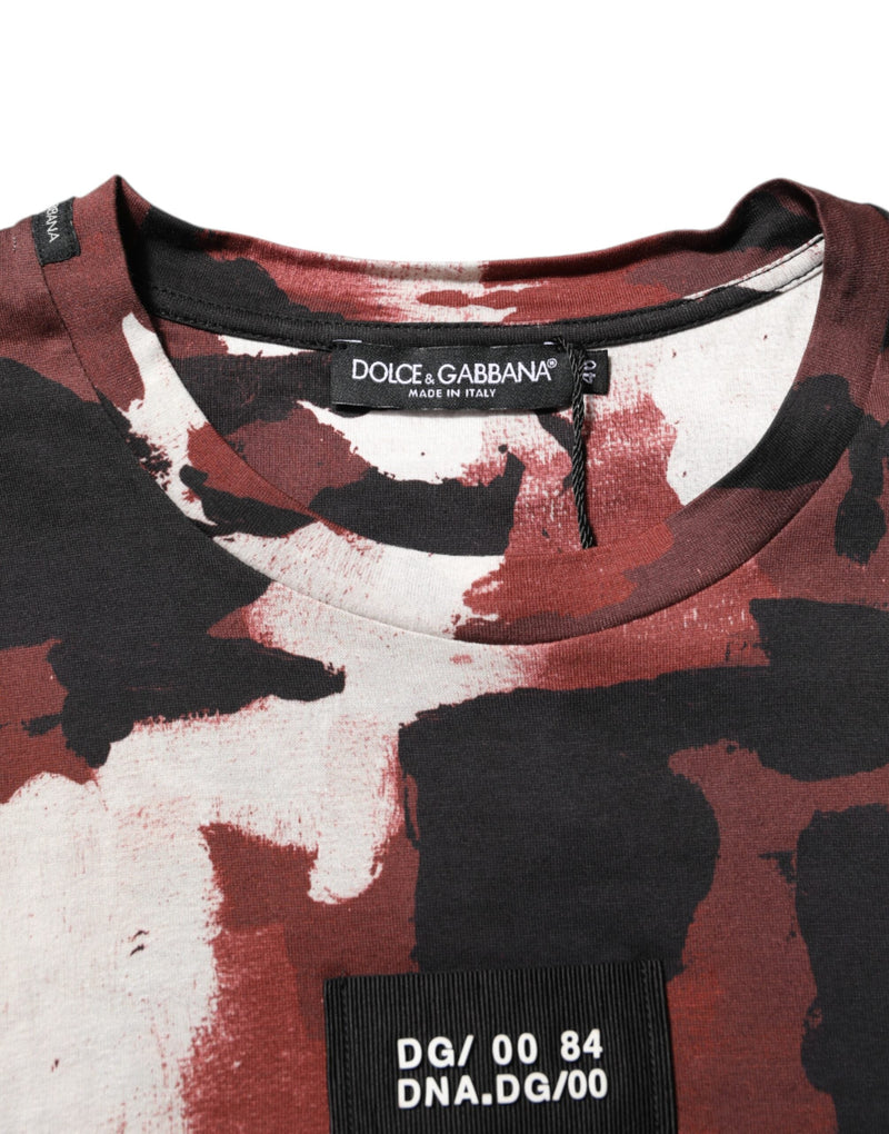 Multicolor Camouflage Men Crew Neck T-shirt Dolce & Gabbana