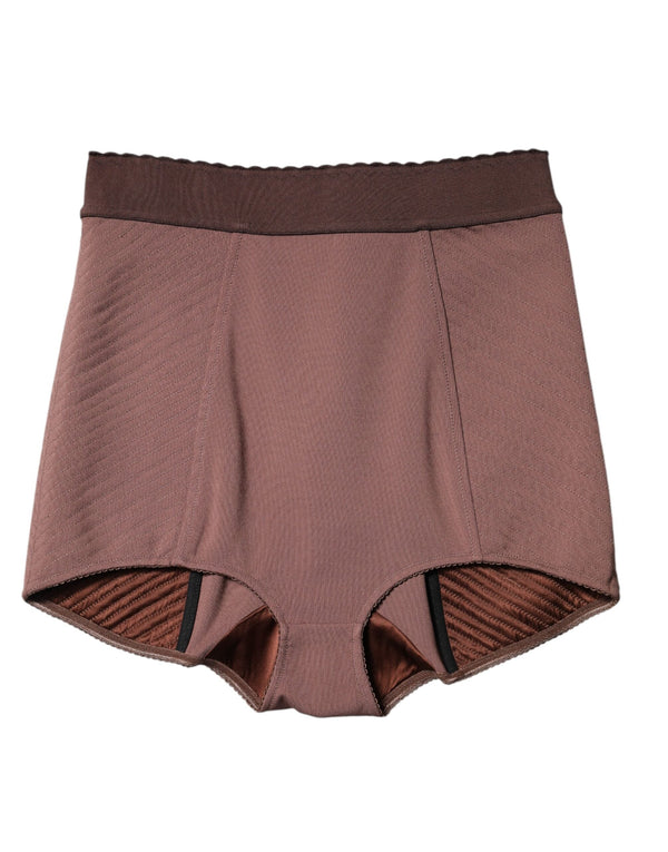 Brown Viscose High Waisted Hot Pants Shorts Dolce & Gabbana