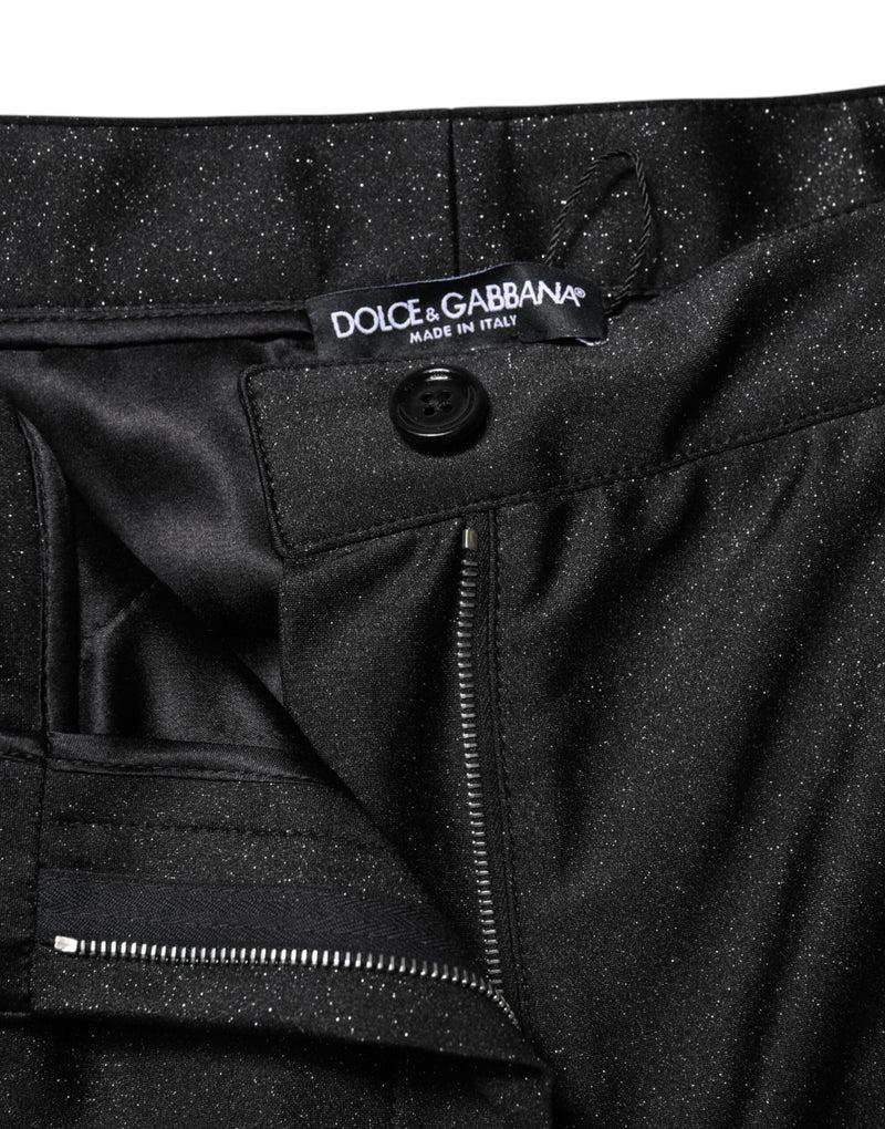 Black Viscose High Waisted Hot Pants Shorts Dolce & Gabbana